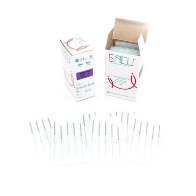 Vue 2 de Aiguille d’acupuncture avec manche style coréen – modèle KB (Korean Brand) – 100 pce
