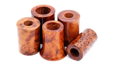 Vue 3 de Étouffoir artisanal en racine de thuya