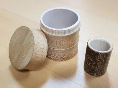Vue 3 de ONTAKE bambou en européen lisse – Moxibution japonaise