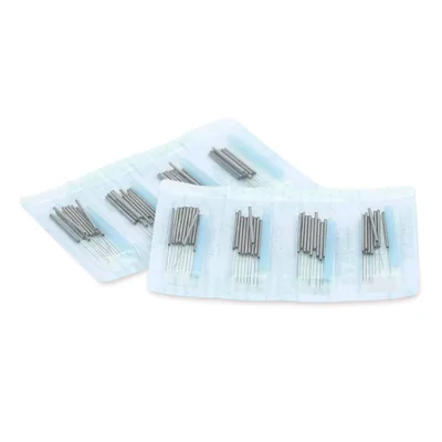 Vue 2 de Boîte 1000 pcs – Aiguilles d’acupuncture – manche acier Modèle RB (manche coréen)